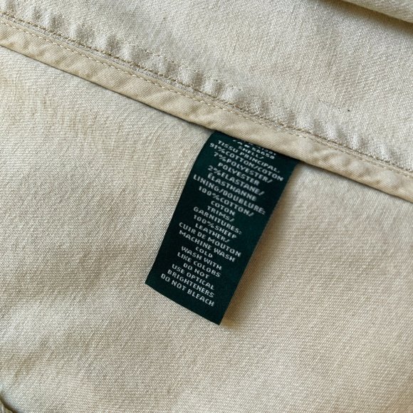 NWT Lauren Ralph Equestrian Leather Trim Stretchy Cotton blend Blazer Jacket - Picture 12 of 13